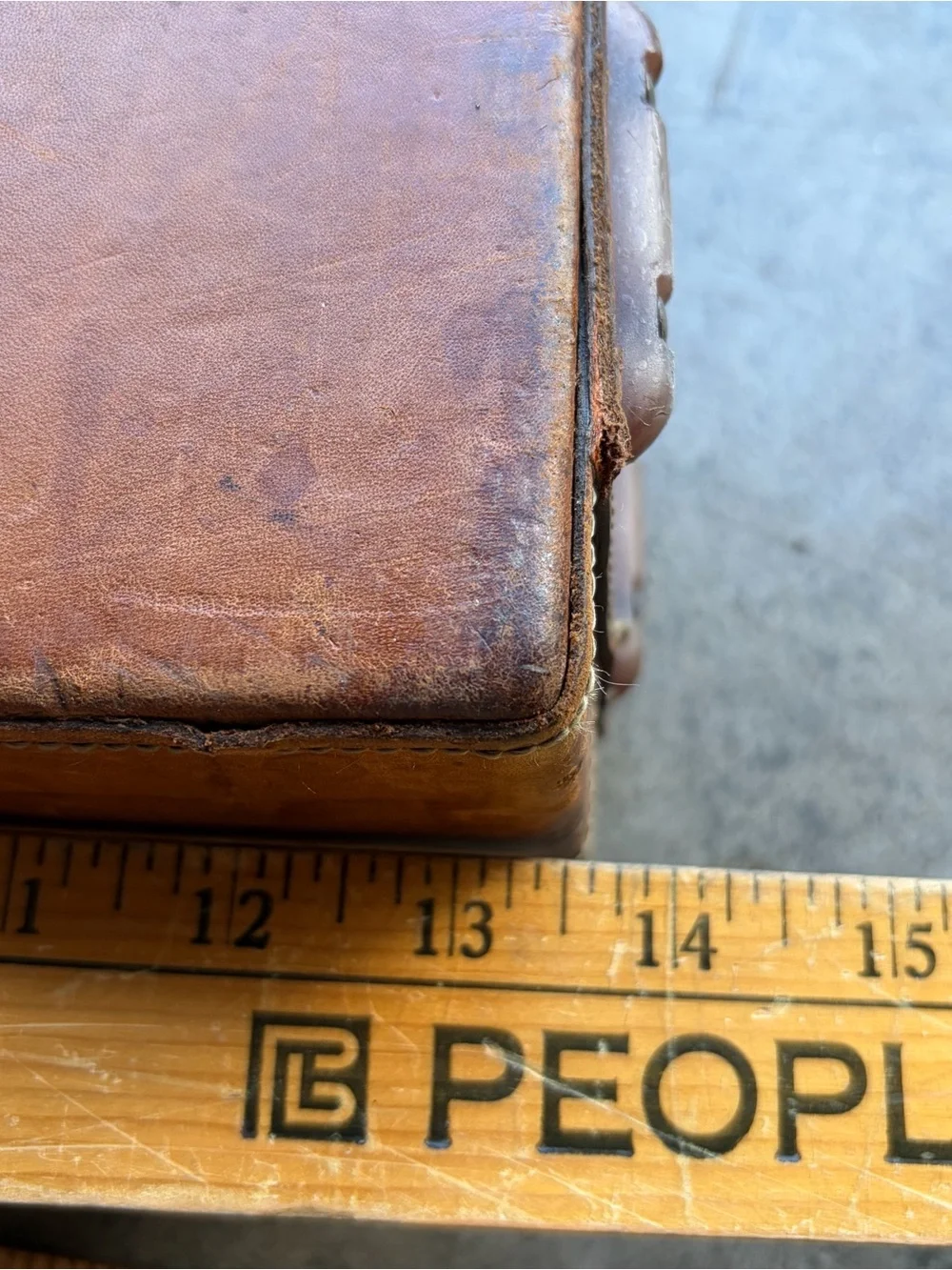Vintage Hartmann Hard Sided Tan Belting Leather Briefcase Combination Lock  Good
